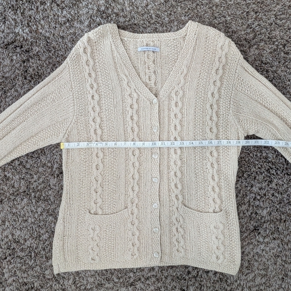 Handmade Cable Knit Cardigan - Picture 7 of 8